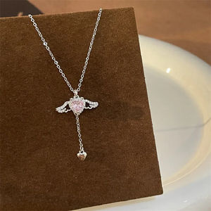 Collar con Colgante de Alas de Ángel Cupido en Acero Inoxidable 316L Color Dorado para Mujeres y Niñas, Cadena para Clavícula, Joyería para Fiesta, Regalo - Product Image 4