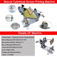 Machine Manuelle Ronde d'Impression Sérigraphique pour Verre, Métal, Plastique, Céramique, Tasse et Bouteille