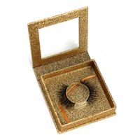 Boîtes à cils vides en forme de papillon carré à paillettes personnalisées Emballage carré pour cosmétiques avec vendeur de marque privée
