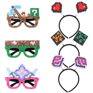 Nuevo accesorio <span class=keywords><strong>de</strong></span> juego <span class=keywords><strong>de</strong></span> píxeles con tema My World para niños, diadema <span class=keywords><strong>de</strong></span> plástico ecológica, gafas para fiesta, suministro promocional para fiestas - Product Image 5