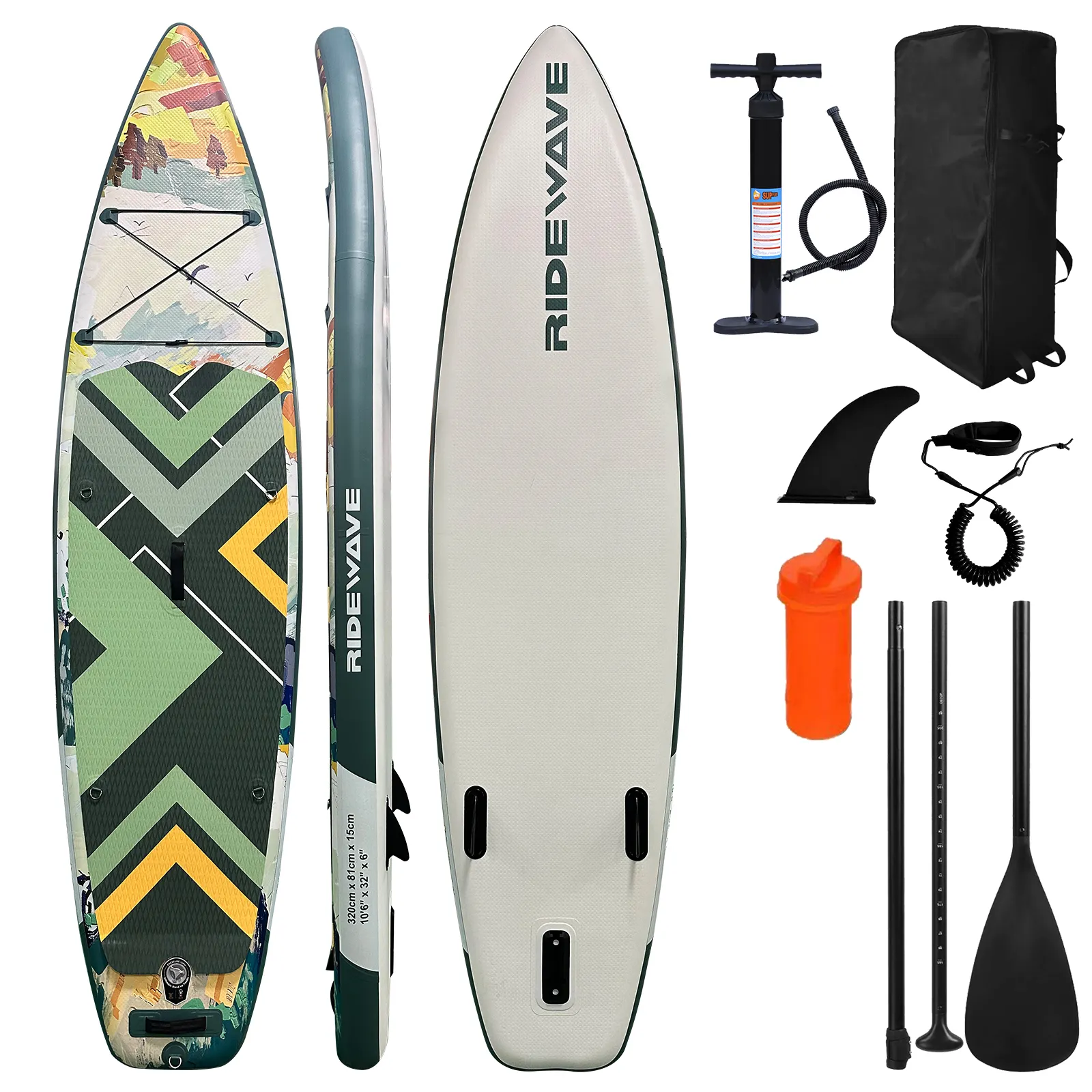 Ridewave 2023 New Drop Stitch PVC Hai Lớp Inflatable Supboard Ngoài Trời Thể Thao Nước Lướt Ván Chèo Thuyền
