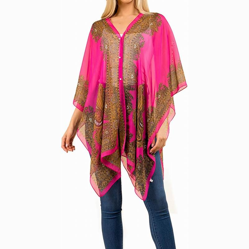 Women's Floral Ice Silk Cooling Sunproof Shawl Multi-Way Wrap Beach Chiffon Scarf