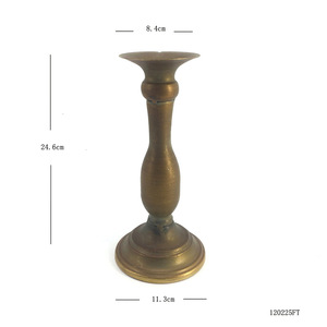 Novedad <span class=keywords><strong>2023</strong></span>: Juego de 4 candelabros de latón antiguos hechos a mano, estilo vintage, para velas cónicas, centros de mesa y decoración del hogar. - Product Image 2