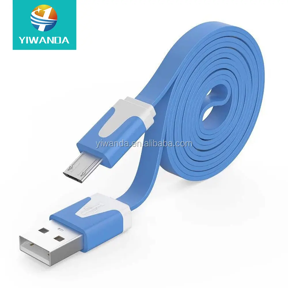 Wholesale Flat Noodle USB Cable Wire Flat Micro USB Cable for Mobile Phone