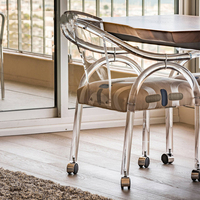 Offre Spéciale nouvelle chaise acrylique transparente amovible chaise de loisirs en plexiglas transparent pour chambre hôtel école et hôpital