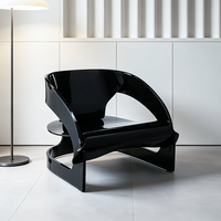 Fauteuil de salon moderne en acrylique transparent sans accoudoirs, siège individuel pour appartement, hôtel, salon, chambre, balcon