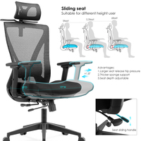 Chine usines de meubles moderne ordinateur maille directeur chaises de bureau ergonomie chaise de bureau réglable