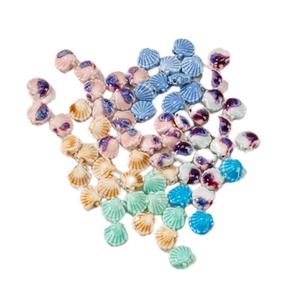 Ceramic Scallop Shell Beads Mixed Colors For Jewelry Making DIY <b>Accessories</b> - Product Image 5