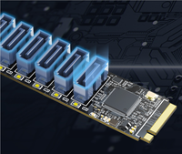 TEKET-placa base industrial integrada, minipcie GEN3 M.2 m-key NVME a 6 puertos SATA, 16Gbps, NAS SSD RAID