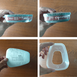 Set de Respirador de Media Cara YS Completo con Gafas Protectoras y Filtros, Certificado CE, para Pintura, Soldadura y Trabajo Industrial - Product Image 6