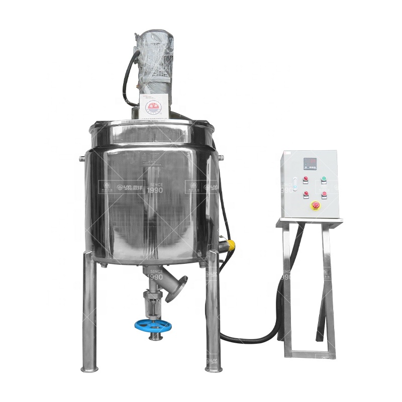 Оптовая продажа, 100L ежедневное химическое производство, бак для растушевки/Электрический нагревательный эмульгирующий смеситель с клапаном разряда