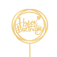 Lot de 10 décorations de gâteau Joyeux Anniversaire en gros, petites lettres, style influenceur, pour décoration d'anniversaire, thème pâtisserie
