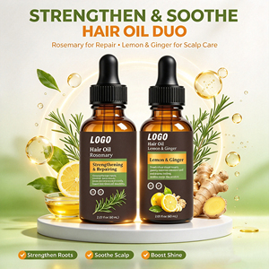 น้ำมันบำรุงรากผมสูตรเข้มข้นสำหรับแบรนด์ส่วนตัว (OEM) ผสมสารสกัดโรสแมรี่และขิง ช่วยขจัดรังแค - Product Image 1
