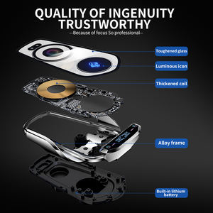 <span class=keywords><strong>Cargador</strong></span> inalámbrico para coche, soporte para teléfono, estación de carga rápida de 15W para iPhone, Samsung, <span class=keywords><strong>Xiaomi</strong></span>, cargadores magnéticos automáticos, 2024 caliente - Product Image 3