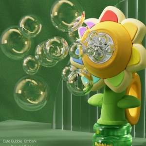 Machine à bulles portable automatique à tête oscillante en plastique coloré, jouet pour enfants, pour l'extérieur - Product Image 4