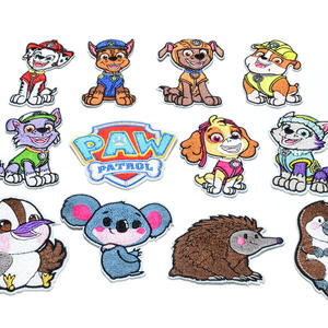 Écorce Équipe Animation Tissu Chien Bouclier Patch Chaud Enfants Sacs Ordinateur <span class=keywords><strong>Broderie</strong></span> Marque - Product Image 3