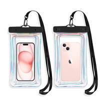 Accessoires de plage TPU flottant IPX8 pochette étanche avec lanière réglable étui de téléphone amical de natation