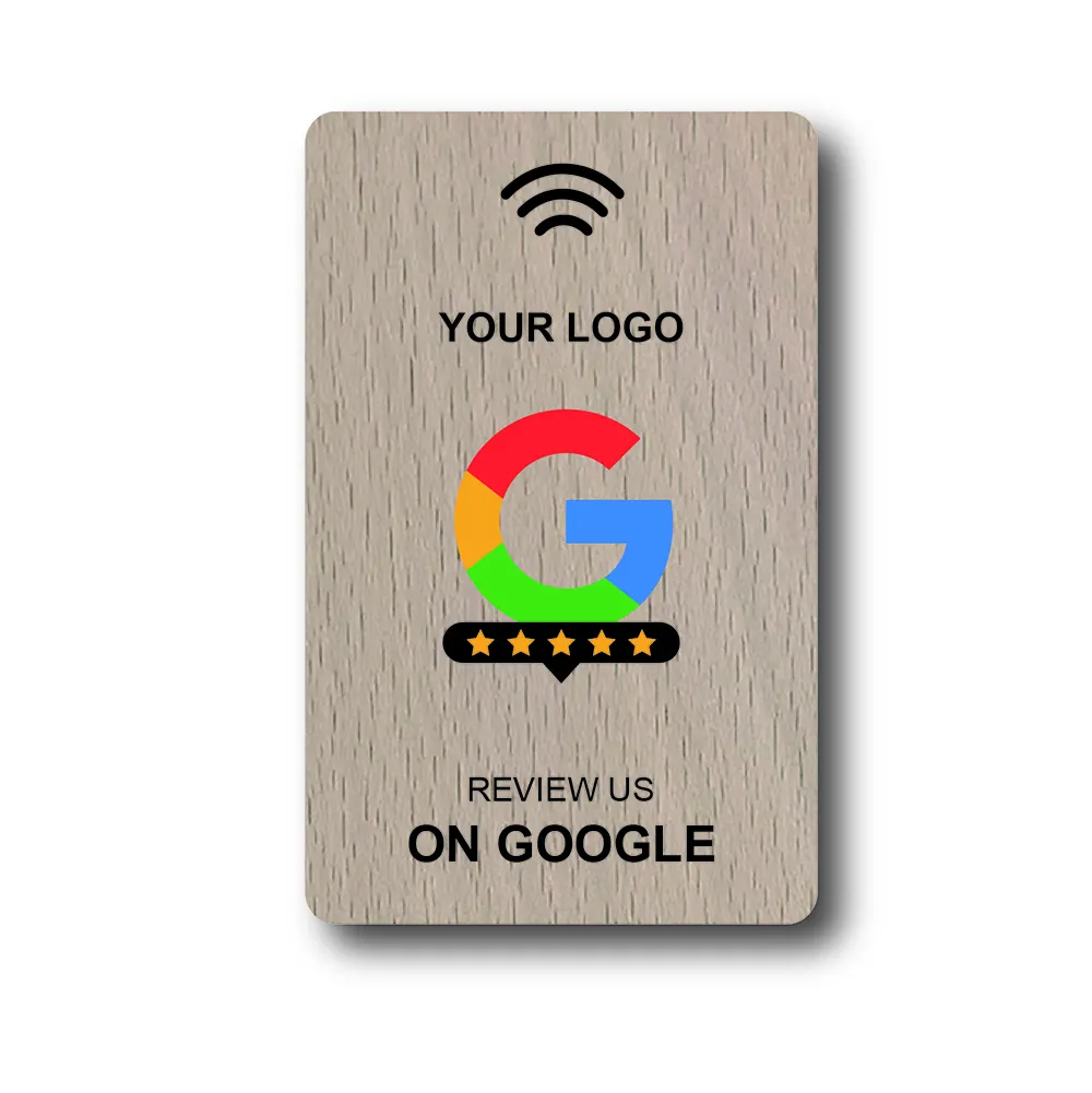Customized printing Google Review card with NFC chip