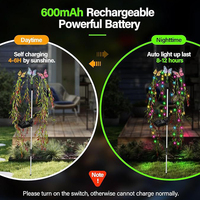 Lumière décorative en osier LED solaire IP65 étanche en plastique pour villa, cour, hôtel et éclairage de jardin paysager