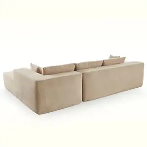 Moderne Italiaanse Minimalistische Noordse Stijl Woonkamer Sofa Set Fluwelen Stof Fabriek Directe Verkoop Gecomprimeerde Banken