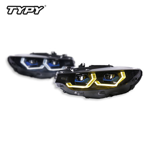 Feux avant TYPY pour BMW Série 4 2013-2020, modèles F32, avec lentilles LED, feux de jour et clignotants séquentiels. - Product Image 2