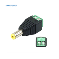 Adaptateur de prise d'alimentation cc, Terminal de prise mâle femelle DC5.5 * 2.1mm pour caméra de vidéosurveillance LED