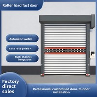 Porte à enroulement en alliage d'aluminium personnalisée, étanche, antirouille, électrique, automatique, télécommandée, insonorisée, moderne