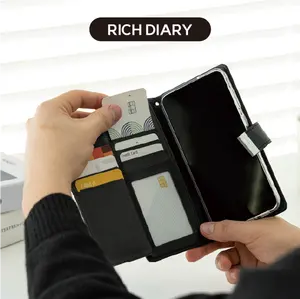 Luxury Brand Mercury Phone Case 2024 Flip Wallet Case for iPhone 14 15 16 Goosepery Rich Diary Phone Case