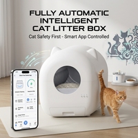 Litière pour chat autonettoyante à faible taux de défaillance, élimination puissante des odeurs, avec application Tuya, directement de l'usine