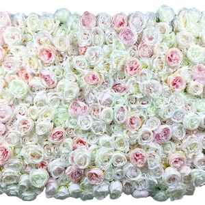 SPR-FW0001 wedding occasion event silk rose flower wall backdrop supplier artificial flowers wholesale