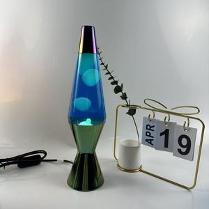 โคมไฟลาวาสร้างสรรค์สไตล์ยุโรปและบ้าน14นิ้วพร้อมไฟ LED ควบคุมด้วยการสัมผัสการฉายแสงอบอุ่นสำหรับห้องนอน - Product Image 2