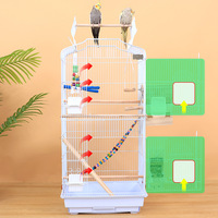 Cage à oiseaux en fer forgé, cage à oiseaux sélectionnée avec espace de jeu ouvert pour perroquets, canaris, tourtereaux, pinsons, perruches, cage de reproduction pour oiseaux