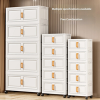 Organisateur de bureau avec étagère amovible, chariot de rangement rectangulaire moderne à 5 niveaux en plastique sur roulettes pour cuisine et maison