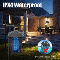 Raquette anti-moustique électrique à tube UVA intégré 18W avec capteur de lumière Bug Zapper Solar Bug Zappers