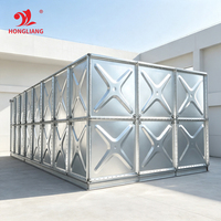 Réservoir d'eau modulaire en panneaux d'acier boulonnés de 10 000 L, réservoir de stockage rectangulaire assemblé pour le refroidissement industriel, les refroidisseurs et l'eau de circulation