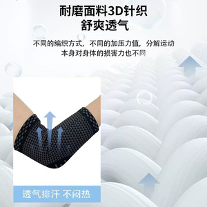 Protector de Codo Tejido a Presión 3D, Transpirable, para Baloncesto, Unisex, Soporte Deportivo - Product Image 3