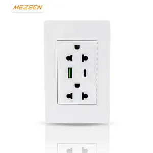 Panel de PC Color blanco 118 Tipo 20W Teléfono Carga rápida Tipo C Uso doméstico Toma de corriente eléctrica con USB