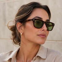 Lunettes de soleil carrées en acétate Mellume pour femmes, monture épaisse cloutée, style rétro, luxe léger, verres polarisés UV400, logo personnalisé, vente en gros OEM
