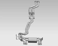 Échappement Catback en Acier Inoxydable CGW à Son Aggressif, Scanné en 3D pour un Ajustement Parfait, avec Quatre Sorties pour BMW E46 M3