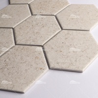 Carreaux de mosaïque hexagonaux mats imprimés par jet d'encre Bluwhale Tile One Stop Supply, carreaux de sol pour piscine, antidérapants