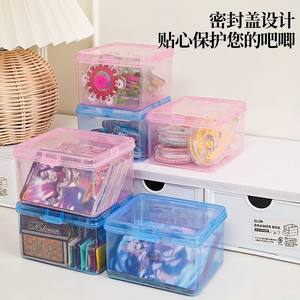 Boîte de rangement rectangulaire transparente bleu poudré avec couvercle pour cartes, pièces de monnaie, organisateur de bureau, conteneur de bureau 30g Zhejiang - Product Image 3