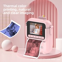 Cámara Infantil con Impresión Digital, Grabación de Video, Adhesivos de Dibujos Animados, Cámara de Juguete para Estudiantes, Impresora Instantánea para Niños
