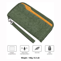 Portefeuille de voyage RFID personnalisé pour passeport et documents avec dragonne, porte-cartes de voyage, pochette de transport portable