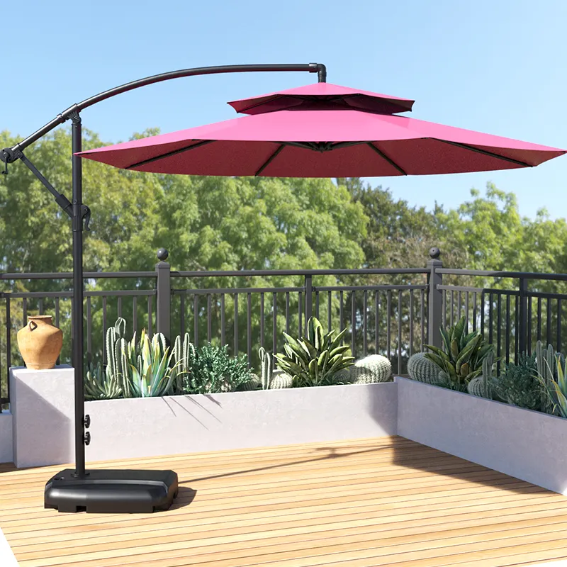 Grote Buiten Parasols Binnenplaats Parasols Banaan Romeinse Parasols Luifel Balkon Security Kraam Parasols Patio Basissen