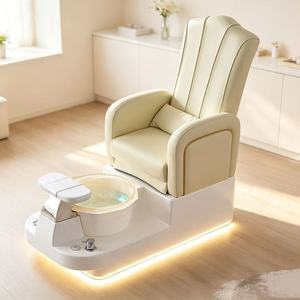 Chaise de pédicure multifonctionnelle pour salon de manucure, inclinable et réglable, avec spa pour les pieds et massage - Product Image 3