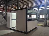 Casa Contenedor Plegable Prefabricada de Panel Sándwich de 20 y 40 pies, Oficina, Mini Casa Móvil, Hospital Modular, Tienda, Escuela, Centro Comercial, Diseño Moderno