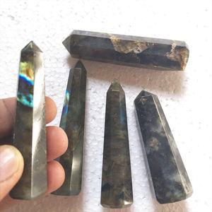 หินลาบราโดไรต์ทรงโอเบลิสก์ขนาด 3-5 นิ้ว แบบกำหนดเอง หินมงคลเสริมฮวงจุ้ย ผลิตด้วยมือ ใช้เป็นเครื่องราง - Product Image 2