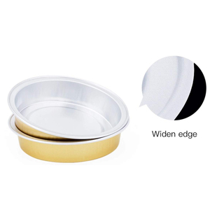 Conteneur à cupcakes en aluminium personnalisé en gros, 215 ml, 7,2 oz, mini moule à gâteau rond en aluminium résistant à la chaleur avec couvercles - Product Image 5