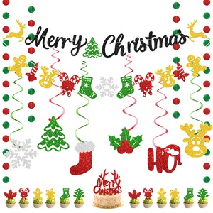 EASTTERN Set Dekorasi Natal Baru Berkilau, Garland Spiral Gantung, Aksesoris Hias - Product Image 4