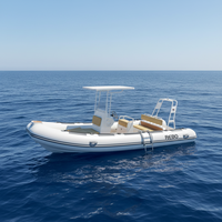 Bateau pneumatique rigide de luxe à grande vitesse de 19 pieds, coque en aluminium en forme de V profond, DL RIB 560 Orca/Hypalon/PVC, pour le plaisir